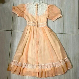Gunne Sax girls peach color dress size 10